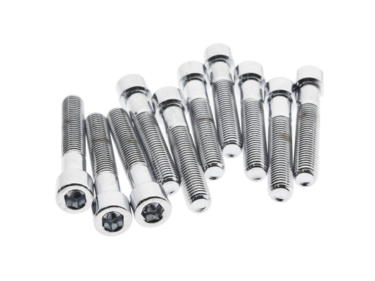1/4-28 x 1-1/2in. UNF Polished Socket Head Allen Bolts - Chrome. Pack 10. - Colony Machine