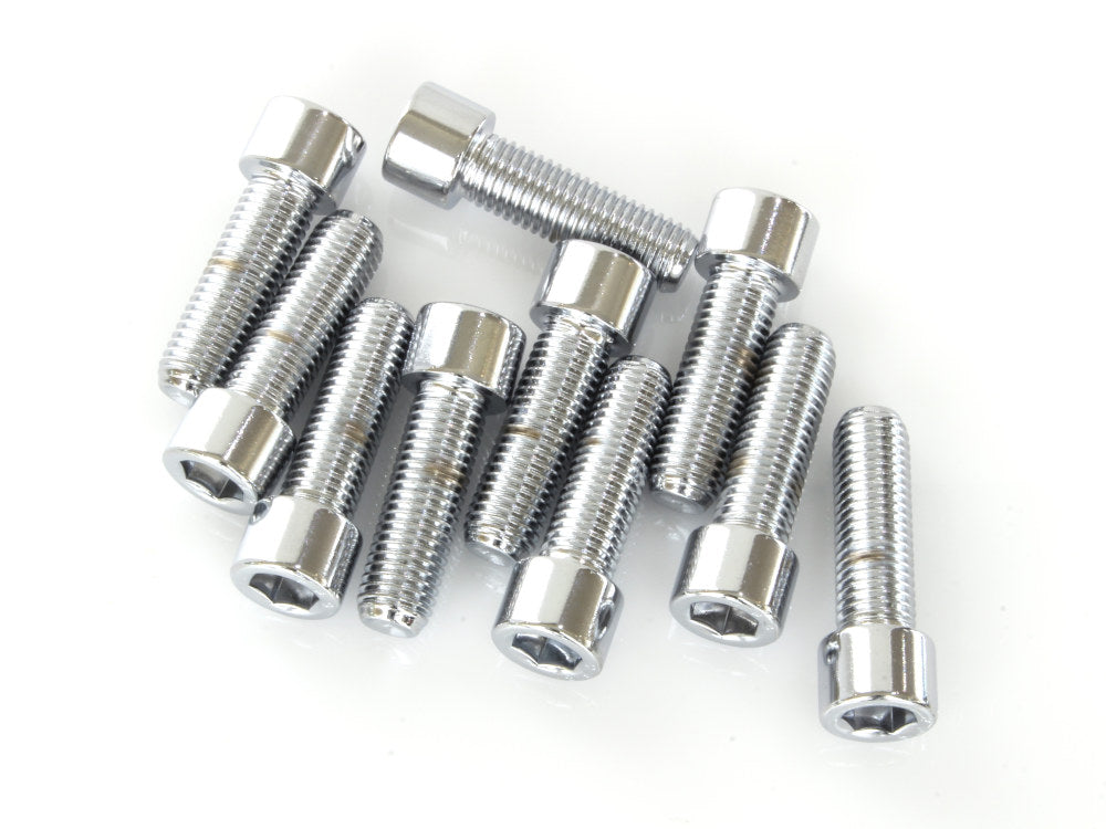 5/16-24 x 1in. UNF Polished Socket Head Allen Bolts - Chrome. Pack 10. - Colony Machine
