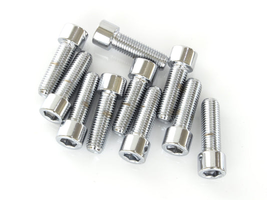 5/16-24 x 1in. UNF Polished Socket Head Allen Bolts - Chrome. Pack 10. - Colony Machine