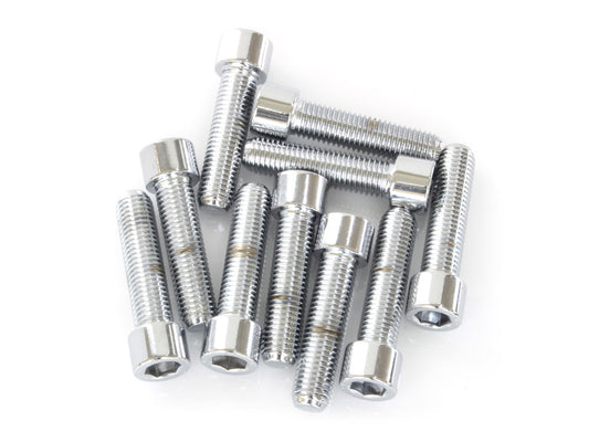 5/16-24 x 1-1/4in. UNF Polished Socket Head Allen Bolts - Chrome. Pack 10. - Colony Machine