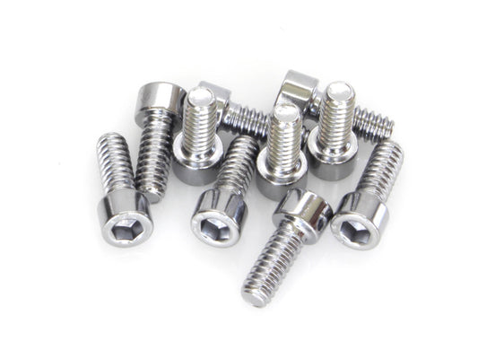 10-24 x 1/2in. UNC Polished Socket Head Allen Bolts - Chrome. Pack 10. - Colony Machine