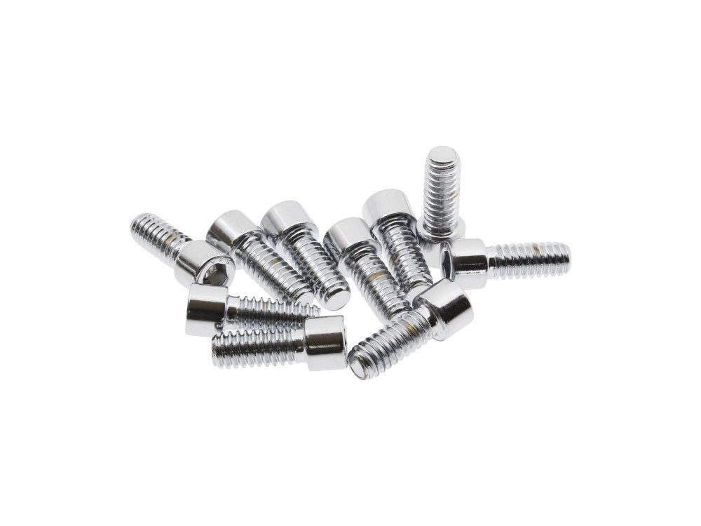 1/4-20 x 5/8in. UNC Polished Socket Head Allen Bolts - Chrome. Pack 10. - Colony Machine