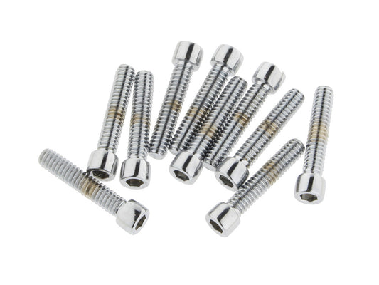 1/4-20 x 1-1/4in. UNC Polished Socket Head Allen Bolts - Chrome. Pack 10. - Colony Machine