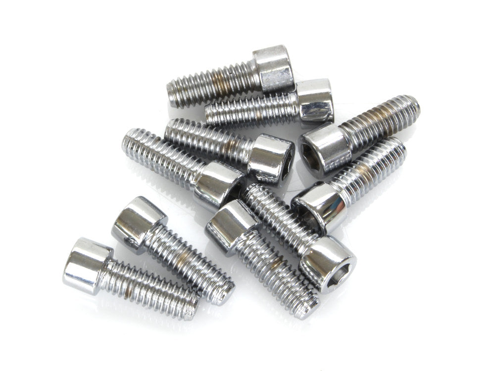 5/16-18 x 7/8in. UNC Polished Socket Head Allen Bolts - Chrome. Pack 10. - Colony Machine