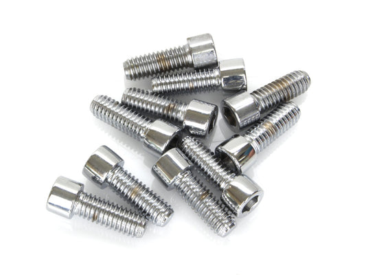 5/16-18 x 7/8in. UNC Polished Socket Head Allen Bolts - Chrome. Pack 10. - Colony Machine