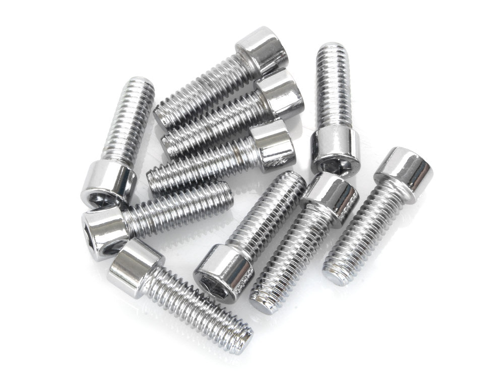 5/16-18 x 1in. UNC Polished Socket Head Allen Bolts - Chrome. Pack 10. - Colony Machine