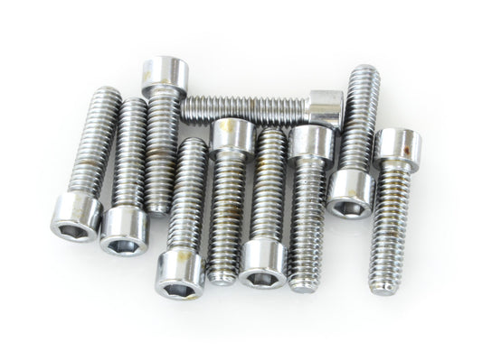 5/16-18 x 1-1/4in. UNC Polished Socket Head Allen Bolts - Chrome. Pack 10. - Colony Machine