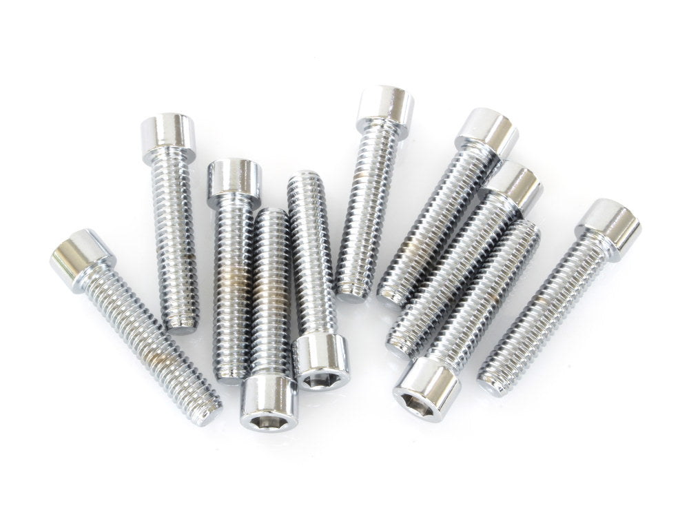 5/16-18 x 1-1/2in. UNC Polished Socket Head Allen Bolts - Chrome. Pack 10. - Colony Machine