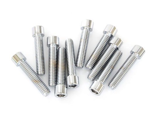 5/16-18 x 1-1/2in. UNC Polished Socket Head Allen Bolts - Chrome. Pack 10. - Colony Machine