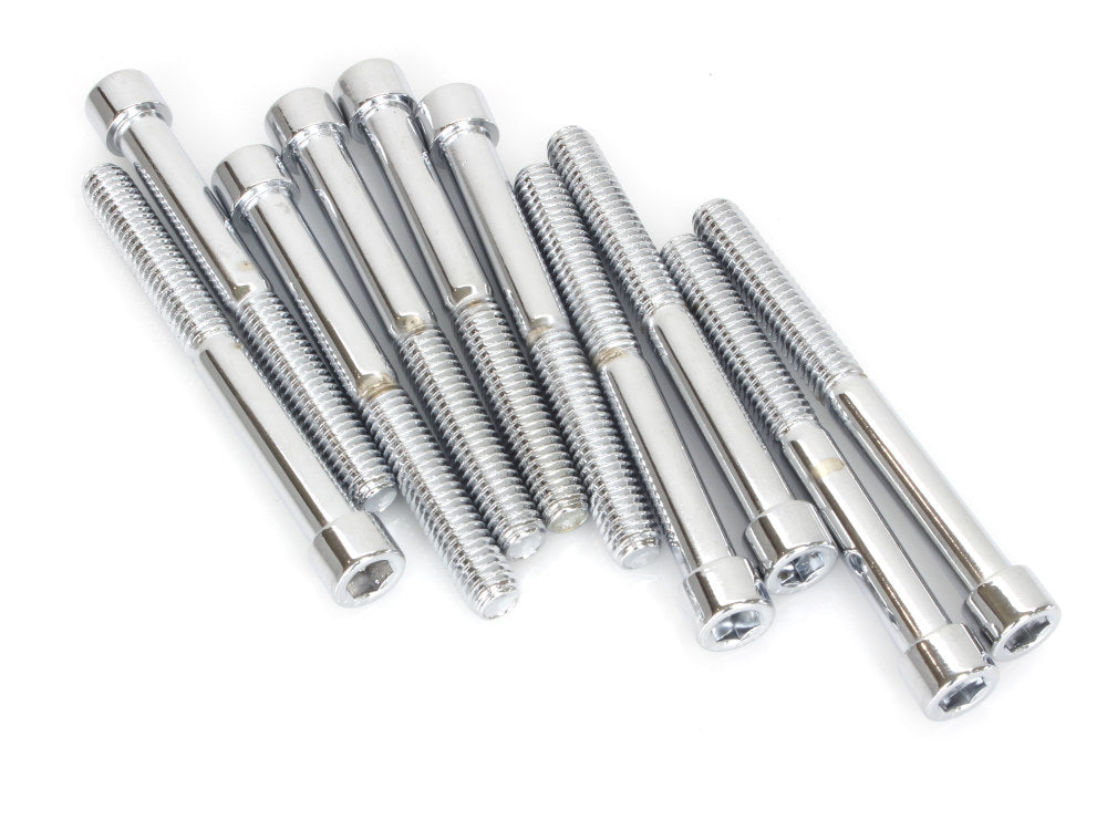 5/16-18 x 3in. UNC Polished Socket Head Allen Bolts - Chrome. Pack 10. - Colony Machine