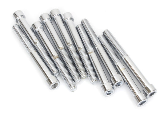 5/16-18 x 3in. UNC Polished Socket Head Allen Bolts - Chrome. Pack 10. - Colony Machine