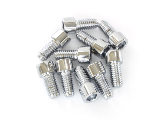 3/8-16 x 3/4in. UNC Polished Socket Head Allen Bolts - Chrome. Pack 10. - Colony Machine