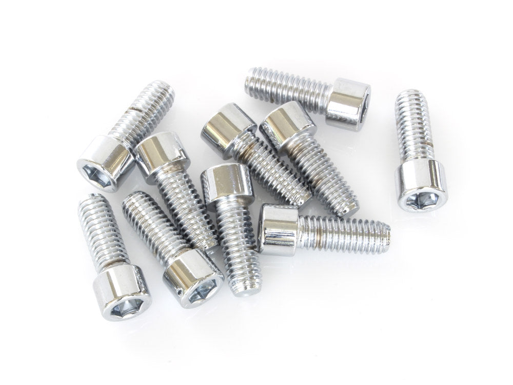 3/8-16 x 1in. UNC Polished Socket Head Allen Bolts - Chrome. Pack 10. - Colony Machine