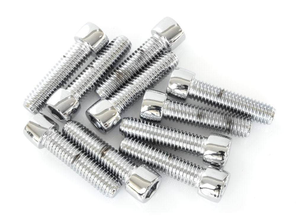 3/8-16 x 1-1/2in. UNC Polished Socket Head Allen Bolts - Chrome. Pack 10. - Colony Machine