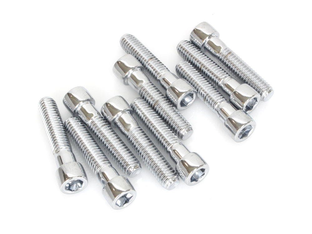 3/8-16 x 1-3/4in. UNC Polished Socket Head Allen Bolts - Chrome. Pack 10. - Colony Machine