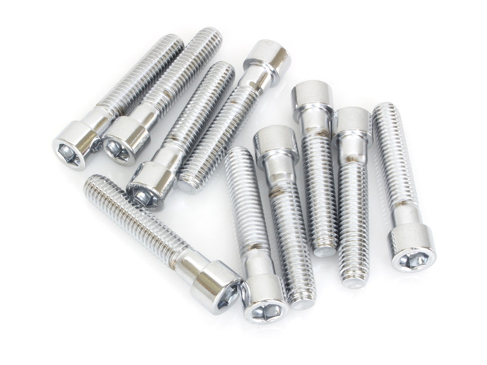 3/8-16 x 2in. UNC Polished Socket Head Allen Bolts - Chrome. Pack 10. - Colony Machine