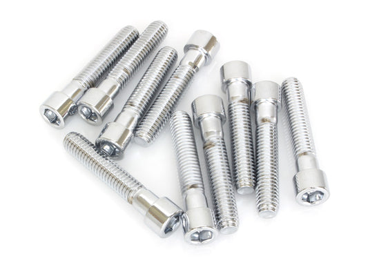 3/8-16 x 2in. UNC Polished Socket Head Allen Bolts - Chrome. Pack 10. - Colony Machine