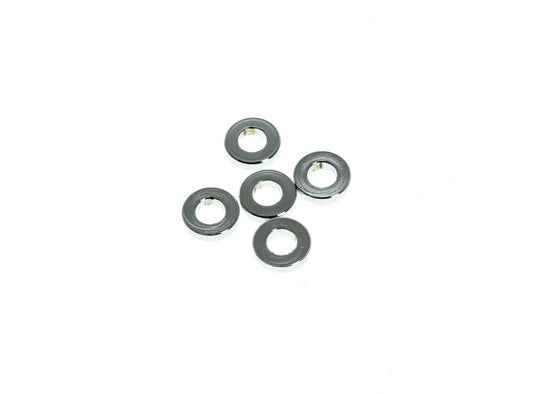 1/4in. ID x 1/8in. Wide Steel Spacers - Chrome. Pack 5. - Colony Machine