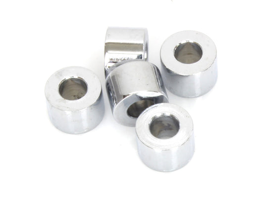 1/4in. ID x 3/8in. Wide Steel Spacers - Chrome. Pack 5. - Colony Machine