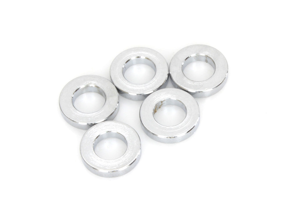 5/16in. ID x 1/8in. Wide Steel Spacers - Chrome. Pack 5. - Colony Machine