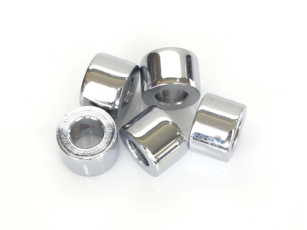 3/8in. ID x 1/2in. Wide Steel Spacers - Chrome. Pack 5. - Colony Machine