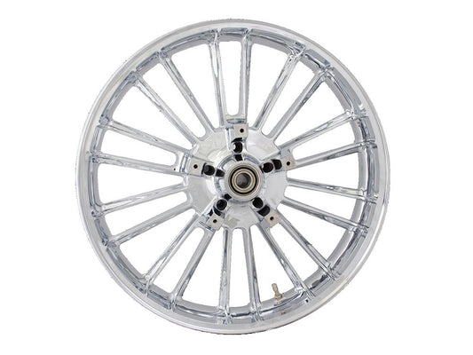 21in. x 3.50in. wide Atlantic 3D Wheel with Front Hub - Chrome. Fits Touring 2008up with ABS - Coastal Moto