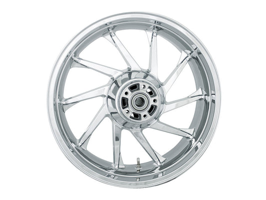 18in. x 5.50in. wide Hurricane 3D Wheel with Rear Hub - Chrome. Fits Touring 2009up with ABS - Coastal Moto