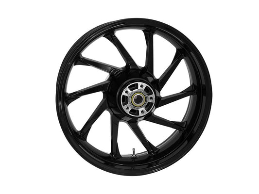18in. x 5.50in. wide Hurricane 3D Wheel with Rear Hub - Gloss Black. Fits Touring 2009up with ABS - Coastal Moto
