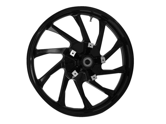 21in. x 3.50in. wide Hurricane 3D Wheel with Front Hub - Gloss Black. Fits Touring 2008up with ABS - Coastal Moto