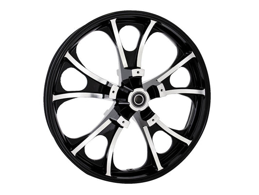 21in. x 3.50in. wide Largo 3D Wheel with Front Hub - Black Cut. Fits Touring 2008up with ABS - Coastal Moto
