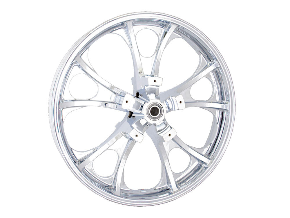 21in. x 3.50in. wide Largo 3D Wheel with Front Hub - Chrome. Fits Touring 2008up with ABS - Coastal Moto