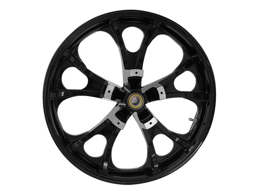 21in. x 3.50in. wide Largo 3D Wheel with Front Hub - Gloss Black. Fits Touring 2008up with ABS - Coastal Moto