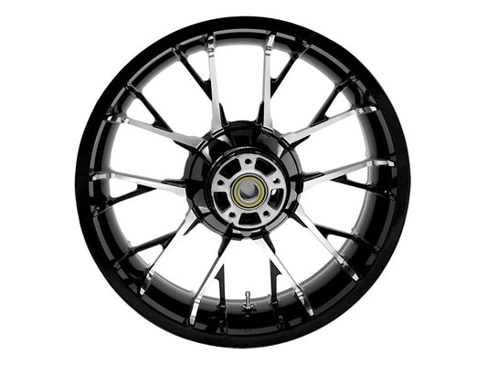 18in. x 5.50in. wide Marlin 3D Wheel with Rear Hub - Black Cut. Fits Touring 2009up with ABS - Coastal Moto