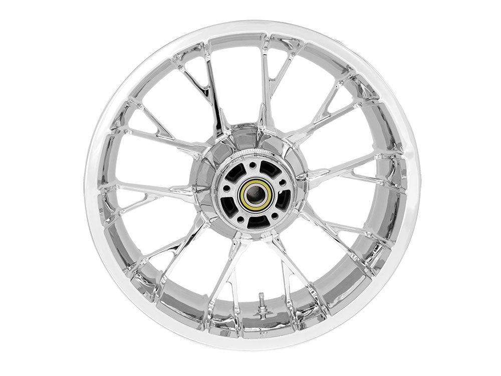 18in. x 5.50in. wide Marlin 3D Wheel with Rear Hub - Chrome. Fits Touring 2009up with ABS - Coastal Moto