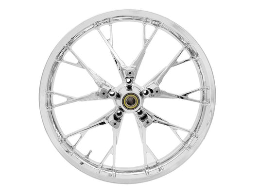 21in. x 3.50in. wide Marlin 3D Wheel with Front Hub - Chrome. Fits Touring 2008up with ABS - Coastal Moto