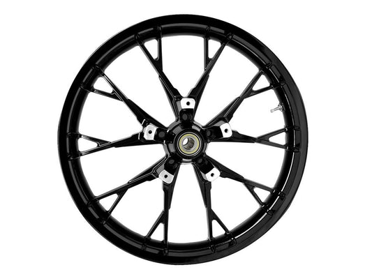 21in. x 3.50in. wide Marlin 3D Wheel with Front Hub - Gloss Black. Fits Touring 2008up with ABS - Coastal Moto
