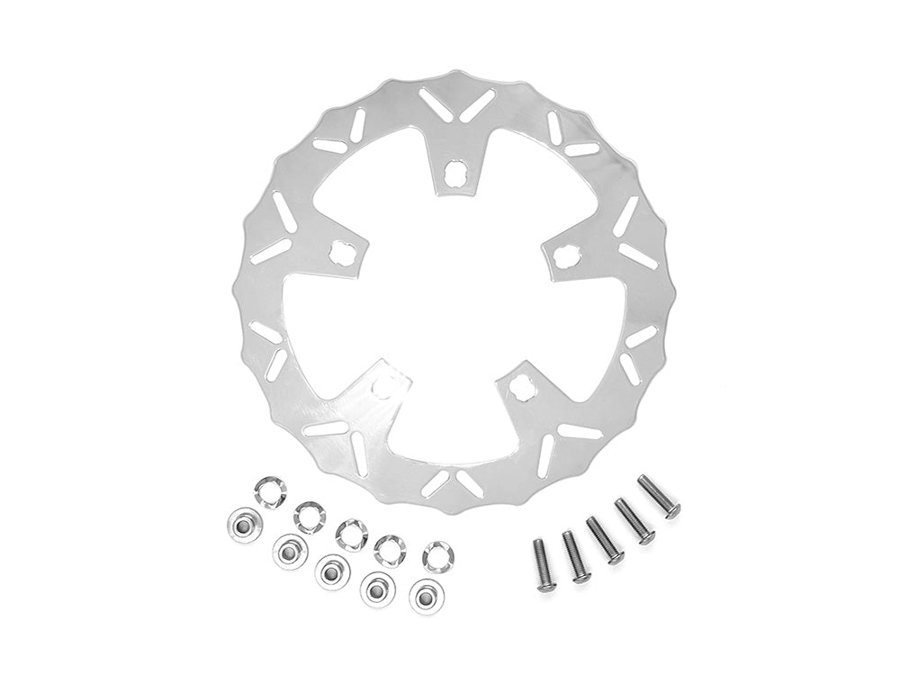 11.8in. Front Dragon Disc Rotor - Polished. Fits Touring 2008-2023 Running Coastal Moto Wheels - Coastal Moto