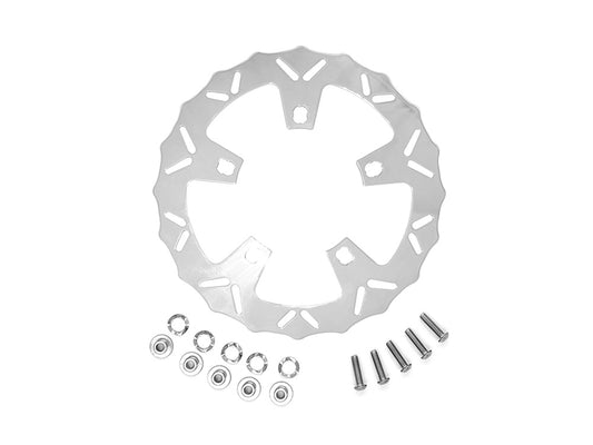 11.8in. Front Dragon Disc Rotor - Polished. Fits Touring 2008-2023 Running Coastal Moto Wheels - Coastal Moto