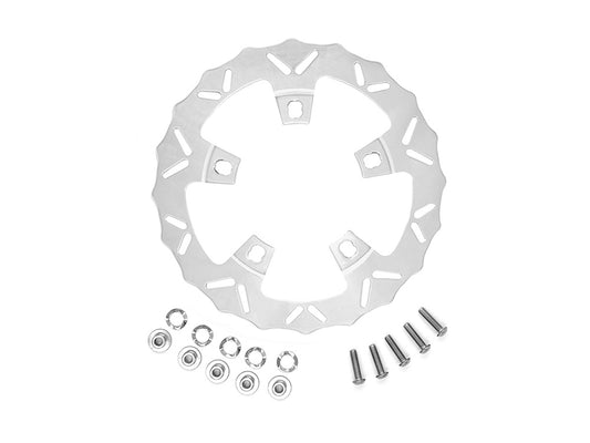 12.6in. Front Dragon Disc Rotor - Polished. Fits Touring 2024up with Coastal Moto Wheel - Coastal Moto
