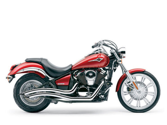 Speedster Swept Exhaust - Chrome. Fits Kawasaki Vulcan 900 2006up. - Cobra Exhaust
