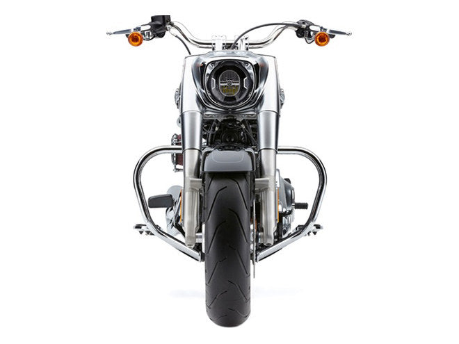 Engine Guard Freeway Bar - Chrome. Fits Softail Slim, Fat Bob, Deluxe, Sport Glide, Fat Boy, Heritage & Breakout 2018up. - Cobra Exhaust