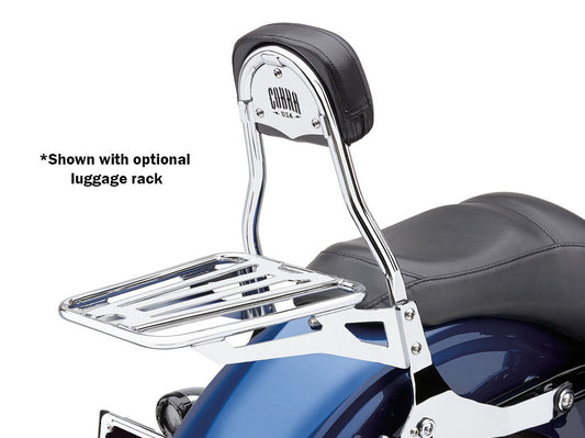 Short Quick Detachable Sissy Bar Kit - Chrome. Fits Dyna 2006-2017. - Cobra Exhaust