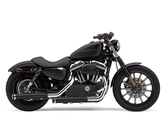 3in. Slash Cut Slip-On Mufflers - Black. Fits Sportsters 2014-2021 - Cobra Exhaust