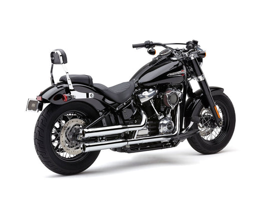 3in. Neighbour Hater Slip-On Mufflers - Chrome. Fits Softail Slim, Street Bob, Standard & Low Rider Models 2018-2024 & Breakout & Fat Boy 2018up - Cobra Exhaust