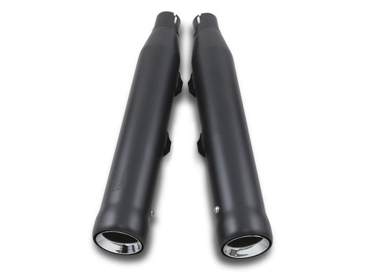 3in. Neighbor Hater Slip-On Mufflers - Black. Fits Sportster 2014-2021 - Cobra Exhaust