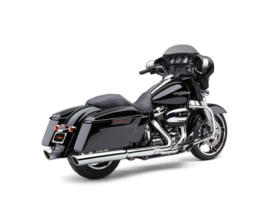 4in. 909 Back Slash Slip-On Mufflers - Chrome. Fits Touring 2017up. - Cobra Exhaust
