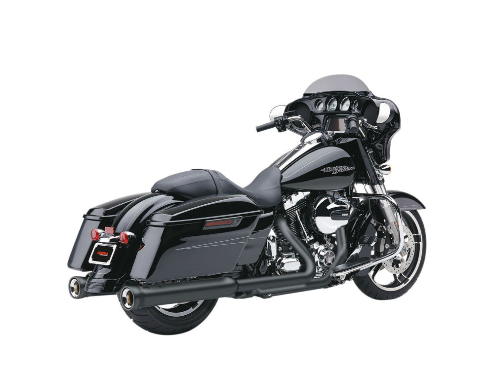 4in. Neighbor Hater Slip-On Mufflers - Black. Fits Touring 2017up. - Cobra Exhaust