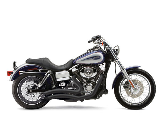 Speedster Short Swept Exhaust - Black. Fit Dyna 2006-2017. - Cobra Exhaust