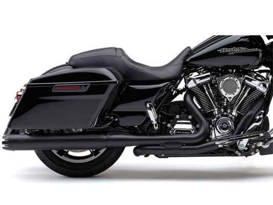 Pro Chamber Right Side Tuck & Under Headers - Black. Fits Touring 2017up. - Cobra Exhaust