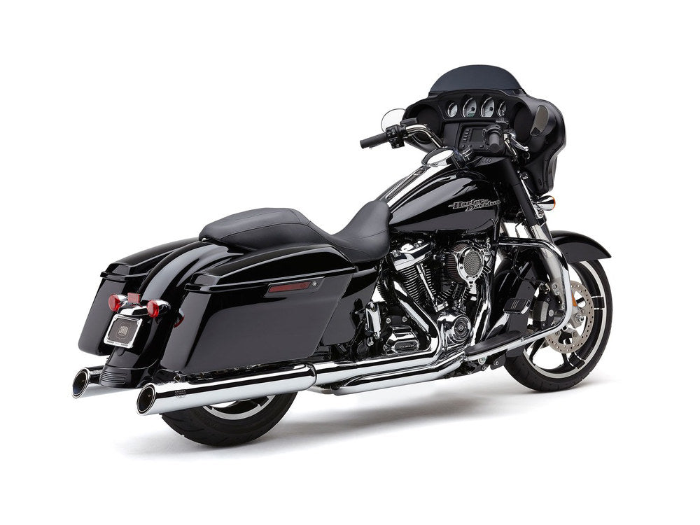 True Dual Right Side Tuck & Under Headers - Chrome. Fits Touring 2017up. - Cobra Exhaust